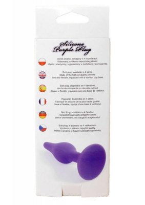Silikonowy Korek Analny z Przyssawką Purple Medium