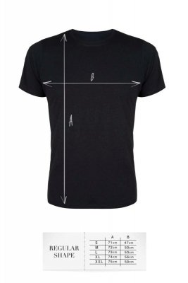 T-shirt men black S regular