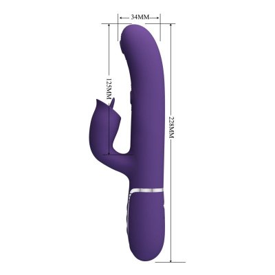 PRETTY LOVE - Gigi dark purple, 7 thumping functions 7 licking modes