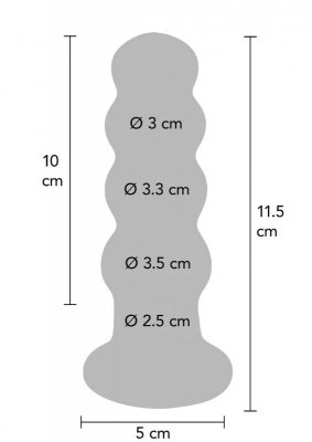 ToyJoy Buttocks Radiant Vibrating Glass Plug