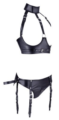 Open Bra and Briefs Bondage L