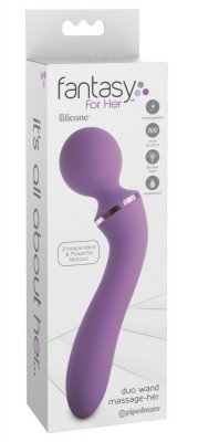 Masażer silikonowy Duo Wand 20 cm Fantasy For Her