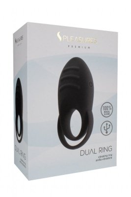 DUAL COCK RING - BLACK