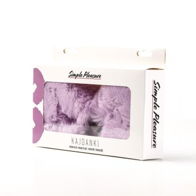 Kajdanki Erotyczne Metalowe Z Futerkiem Jasno Różowe