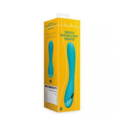 Smooth Silicone G-Spot Vibrator - Teal Blue