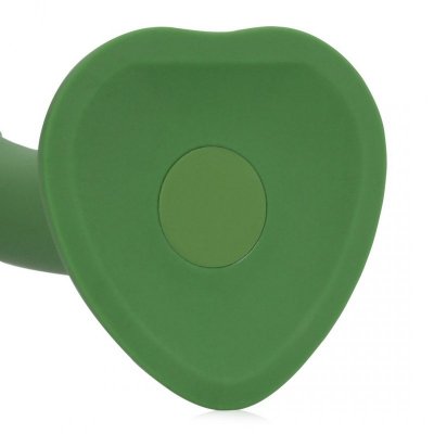 Non-Phallic Vibrating Dildo - Small - Forest Green