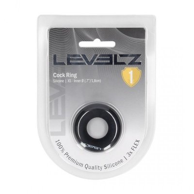 Solid Silicone Cockring - XS - Black