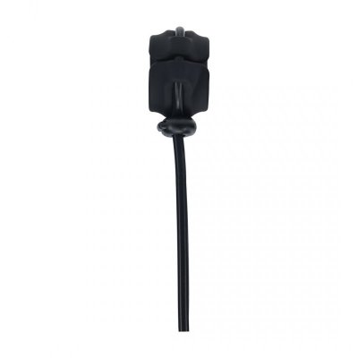 Detachable Wide Adjustable Silicone Lasso Cockring - 5mm - Black