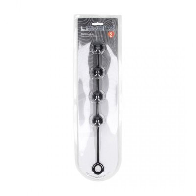 Round Silicone Anal Balls - M - 30mm - Black