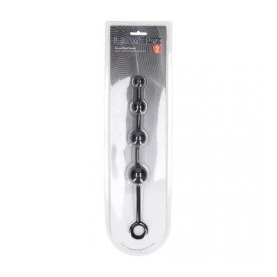 Curved Silicone Anal Beads - Black