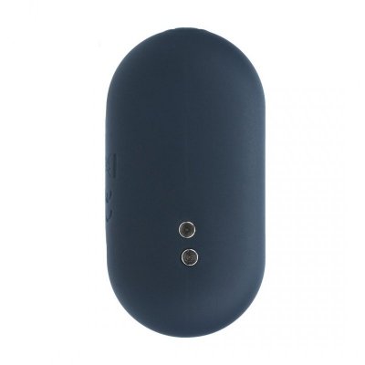 Hexagonal Vibrating Silicone Anal Plug - S - Black
