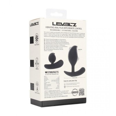 Remote Control Vibrating Liquid Silicone Anal Plug - Black