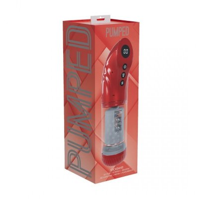 StrokeMate - Suction Rotation and Thrusting Masturbator Pump - Metallic Red