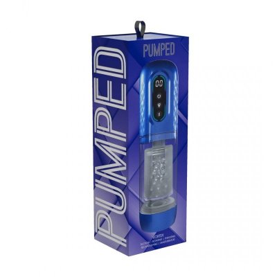 Vortex - Suction Rotation and Thrusting Masturbator Pump - Metallic Blue