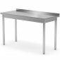 Stół blat roboczy stalowy przyścienny z rantem 120x70x85 cm - Hendi 812686 