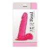 Dildo z przyssawką i jajkami różowy 16,5 cm