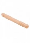 Dwustronne cieliste dildo z wypustkami 25 cm