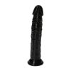 Czarne żylaste dildo sztuczny penis na przyssawce 16,5 cm