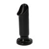 Dildo analne korek na przyssawce czarny 10 cm