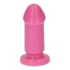 Dildo korek analny na przyssawce różowy 8 cm