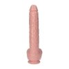Ogromne dildo z jądrami na przyssawce cieliste 40 cm