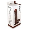Naturalny wibrator na przyssawce z pilotem brązowy 28 cm