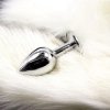 Metalowy korek analny z lisim ogonkiem biały