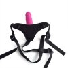 Regulowany strapon dildo na pasku sztuczny różowy penis 10 cm