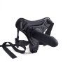 Regulowany strapon dildo na pasku sztuczny czarny penis 10 cm