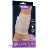 Wibrujący kołnierz na penisa Vibrating Spiral Knights Ring (White)