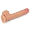 Wibrator rotacyjny dildo z jądrami na przyssawce 21,5 cm