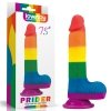 Kolorowy tęczowy dildo penis Lovetoy lgbt 19 cm