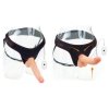 Wibrujące dildo z uprzężą strap-on  21,5 cm