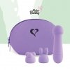 Uroczy masażer króliczek z nakładkami FeelzToys Mister Bunny fiolet