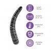Szklane profilowane dildo zakrzywione 19 cm 