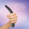 Szklane profilowane dildo zakrzywione 19 cm 