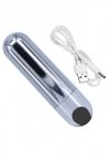 Wibrator chromowany pocisk usb 10 funkcji