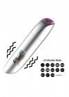 Stymulator rechargeable powerful bullet vibrator usb 20 functions - silver