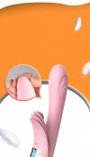 Podgrzewany wibrator z języczkami stymulującymi łechtaczkę