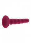 Ribbed dong 6 inch red