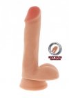 Realistyczne żylaste dildo z jądrami na przyssawce 15 cm