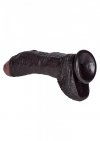 Afrykańskie dildo z przyssawką realistyczny penis 19 cm