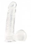 Realistyczny penis dildo z przyssawką z jądrami  15 cm