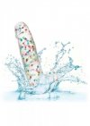 Penis dildo przeźroczysty z konfetti w środku i przyssawką 15cm