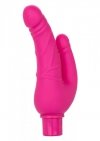 Podwójne realistyczne dildo wibrujące różowe