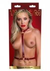 Klasyczny harness na szyję i tułów czerwony S/M