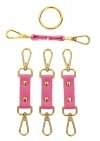 Krzyżak na kajdanki różowy do BDSM Hogtie Pink