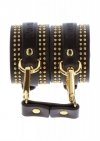 Kajdanki na kostki Studded Ankle Cuffs Set Black