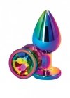 Klasyczny multicolor korek analny zatyczka z kolorowym diamentem