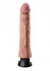 Duże dildo wibrujące na przyssawce żylaste 28 cm